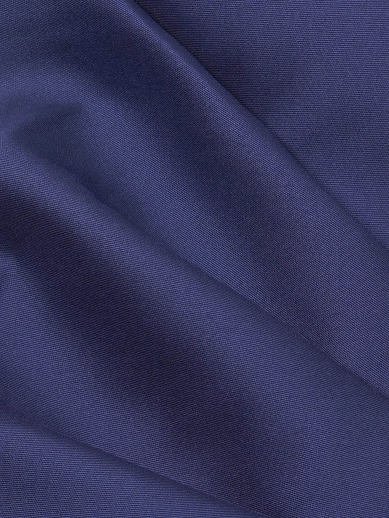 Satin Gathered One-Shoulder Sheath Cocktail Dress