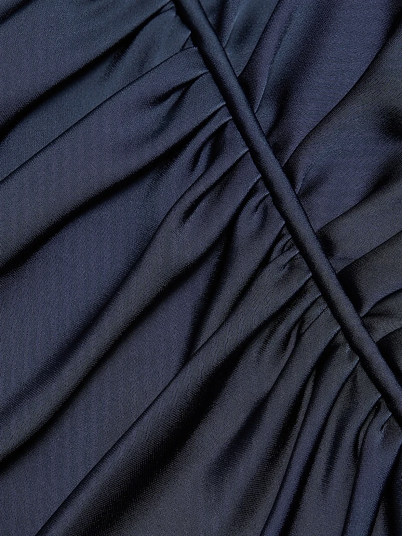 Kacey Ruched Asymmetrical Gown