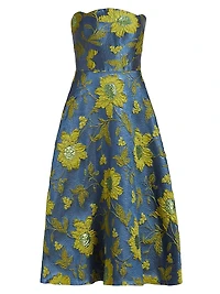 Dara Jacquard Bandeau A-Line Cocktail Dress