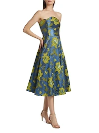 Dara Jacquard Bandeau A-Line Cocktail Dress