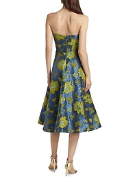 Dara Jacquard Bandeau A-Line Cocktail Dress