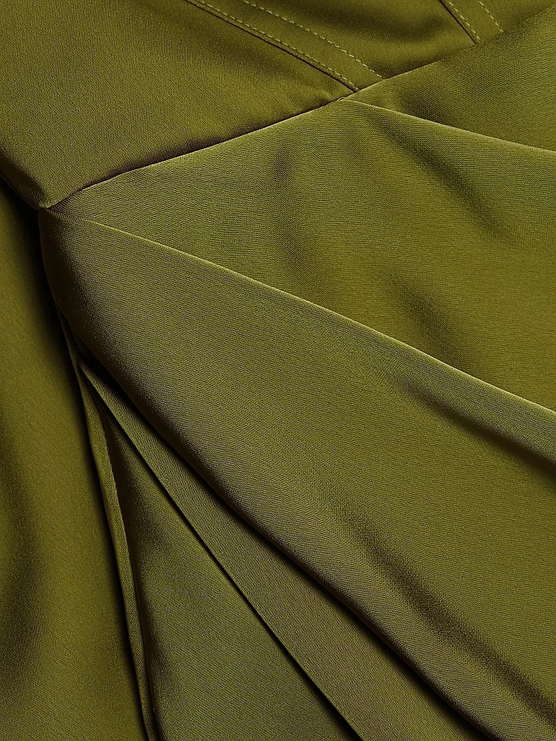 Genevive Draped Satin Cocktail Dress