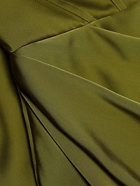 Genevive Draped Satin Cocktail Dress