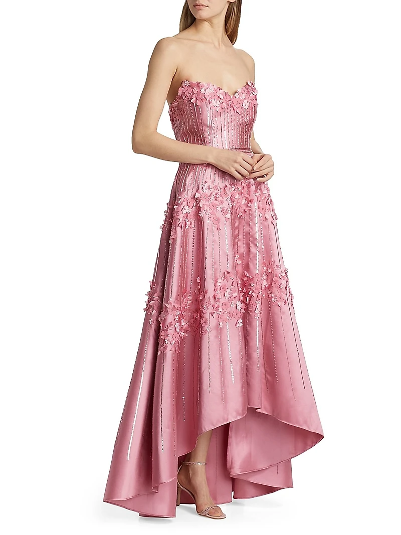 Toby Beaded High-Low Gown