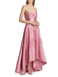 Toby Beaded High-Low Gown