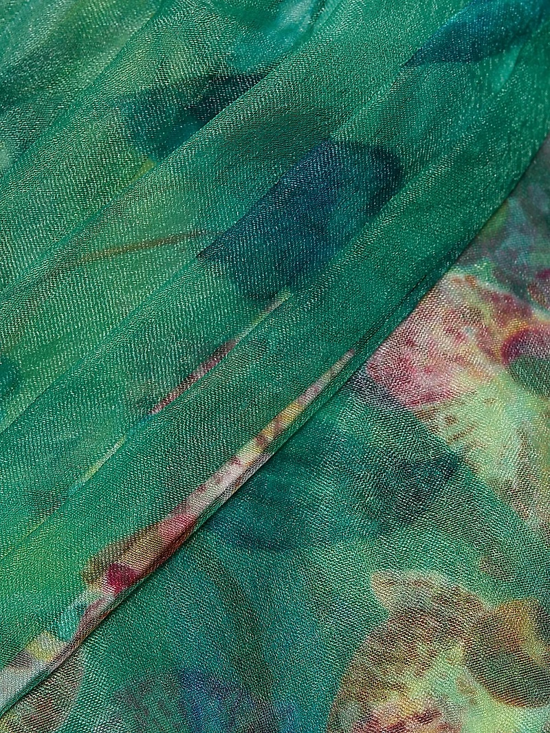 Luana Floral Organza High-Low Gown