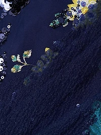 Noemi Floral One-Shoulder Column Gown