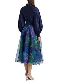 Mary Taffeta & Organza Shirtdress