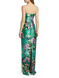 Lulu Floral Mikado Column Gown