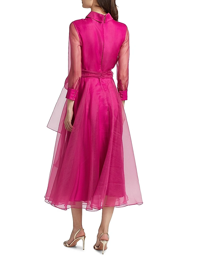 Starlette Organza Midi-Shirtdress