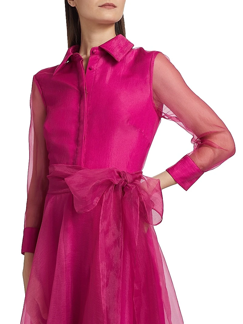 Starlette Organza Midi-Shirtdress
