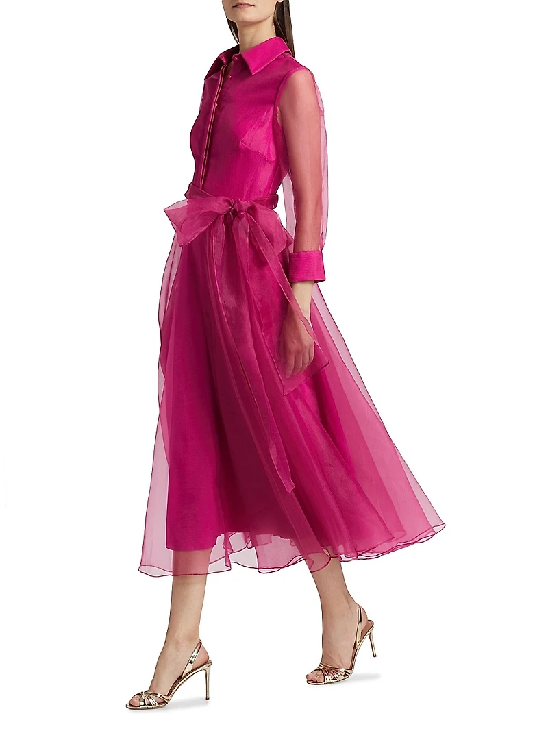 Starlette Organza Midi-Shirtdress