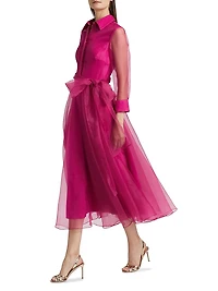 Starlette Organza Midi-Shirtdress