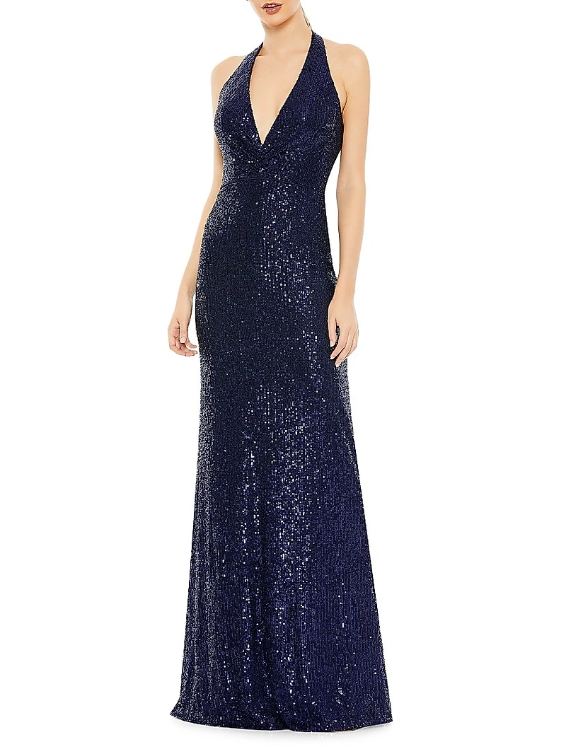 Ieena Embellished Plunge Gown