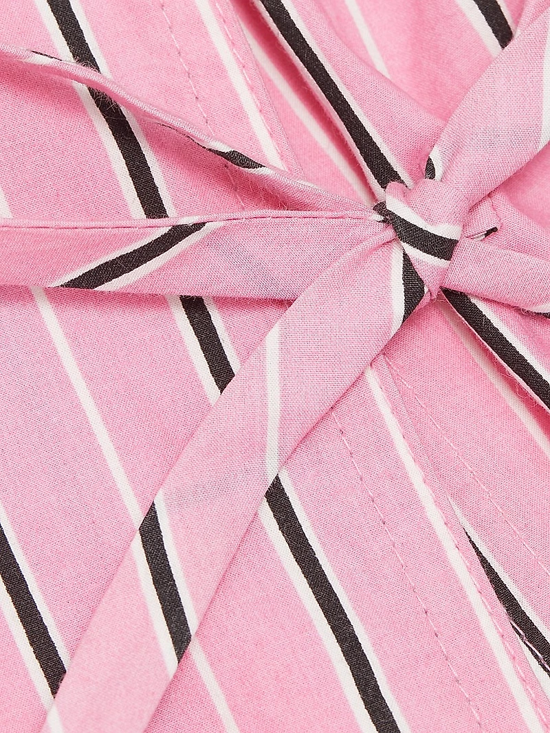 Carmy Striped Double-Breasted Button-Front Shirt