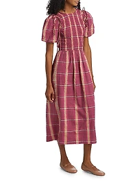 Becca Check Midi-Dress