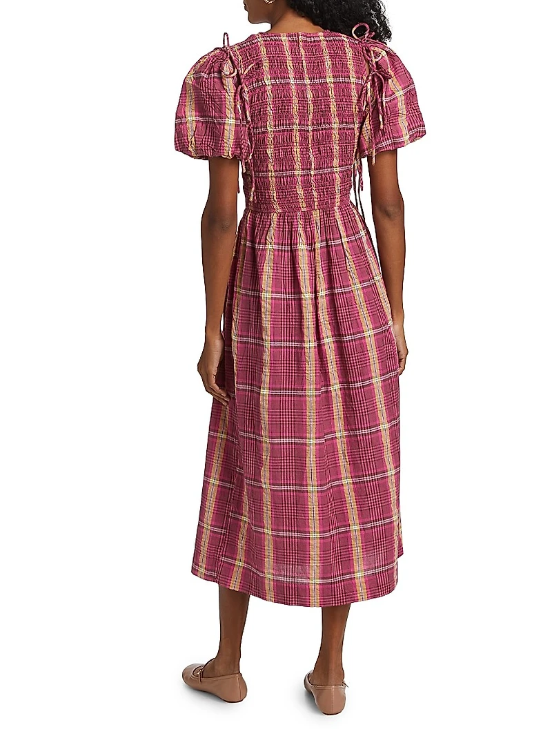 Becca Check Midi-Dress