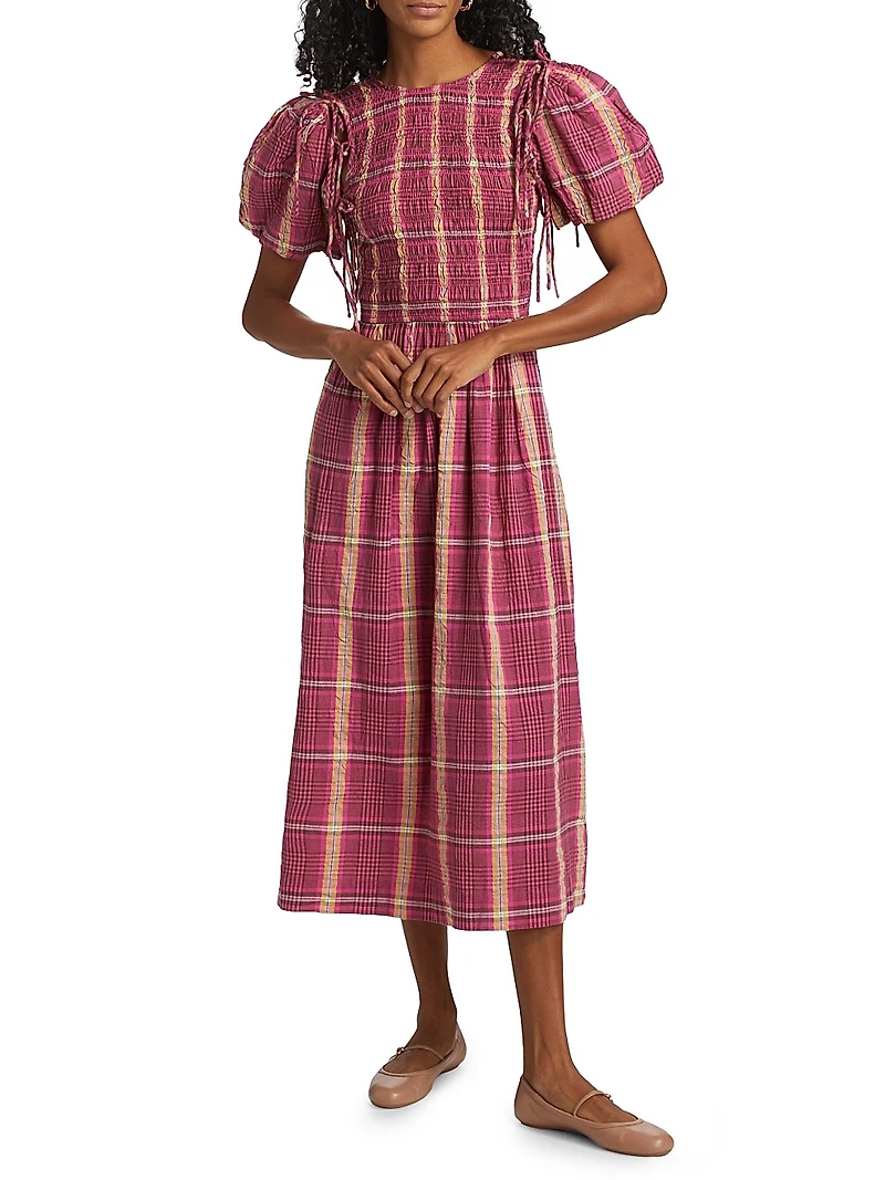 Becca Check Midi-Dress