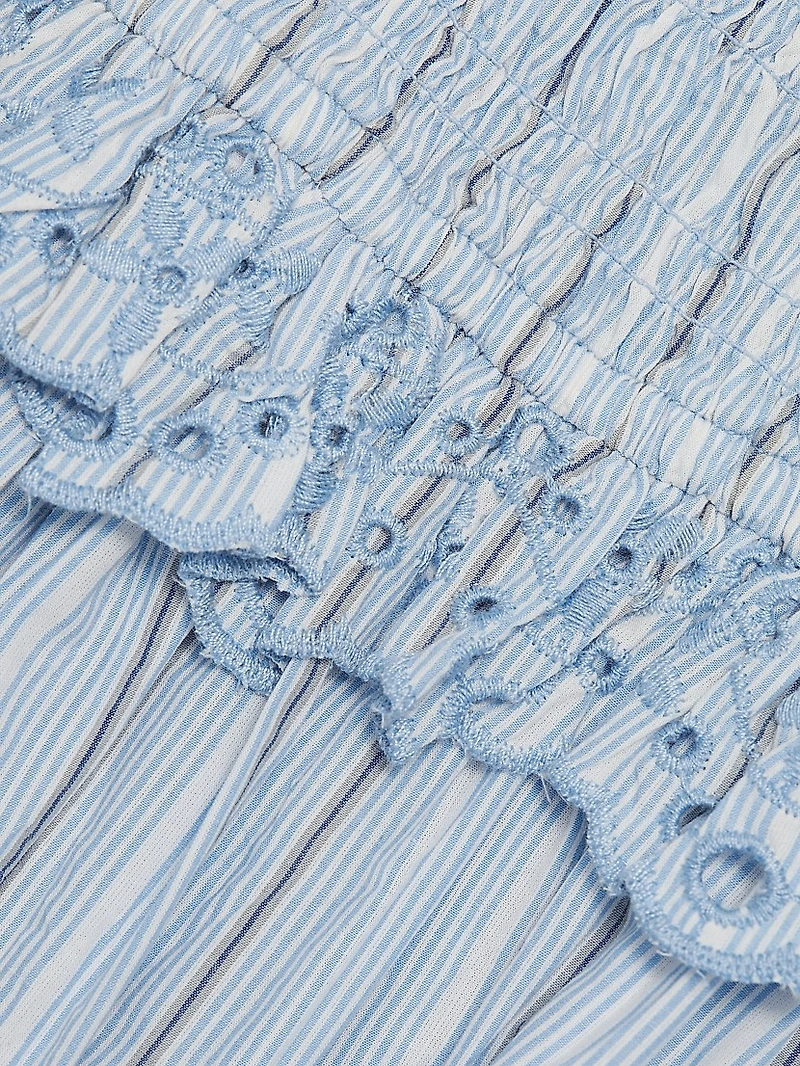 Nola Embroidered Cotton Midi-Dress