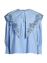 Candy Embroidered Cotton Blouse