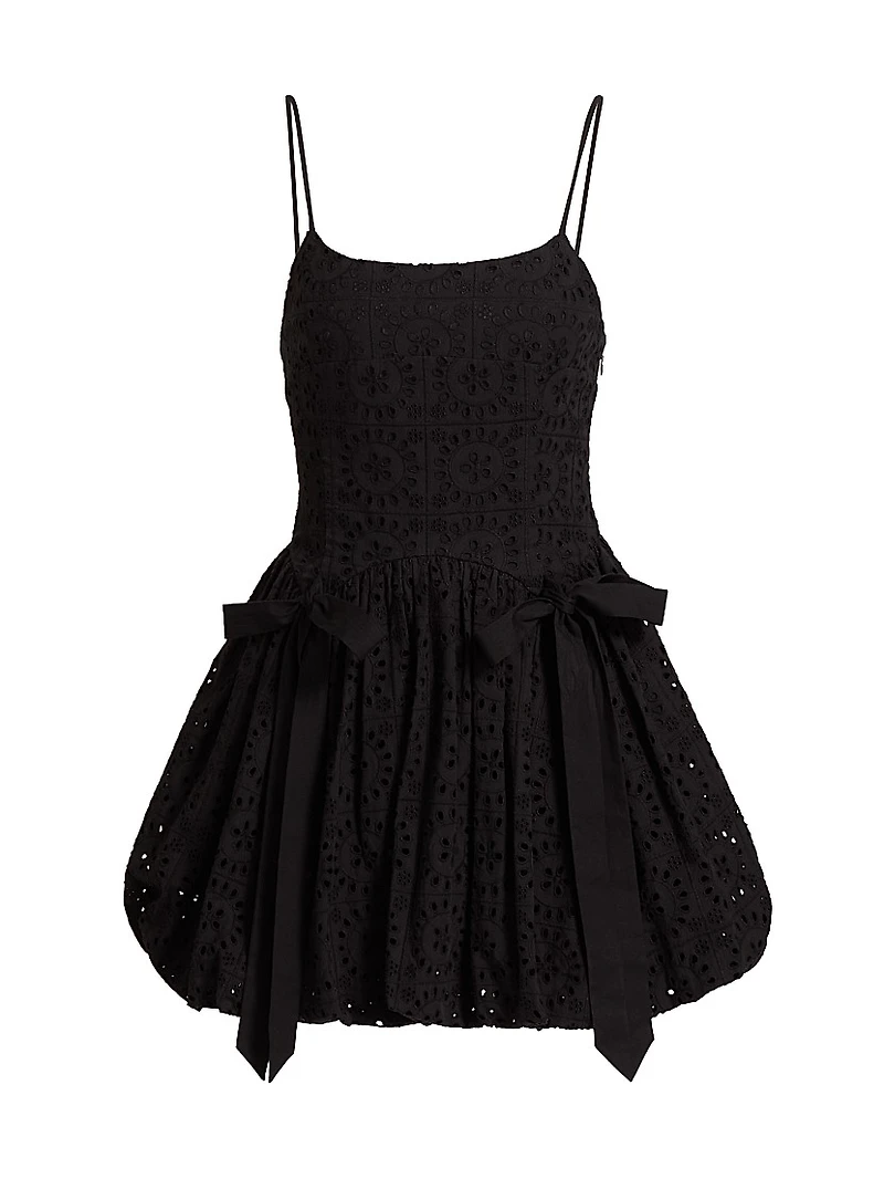 Penelope Eyelet Bubble Minidress