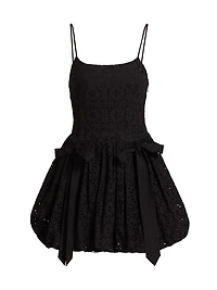 Penelope Eyelet Bubble Minidress