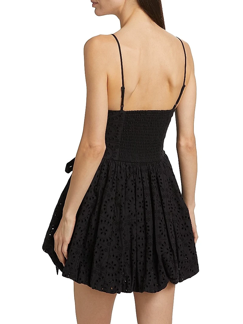 Penelope Eyelet Bubble Minidress