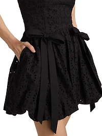 Penelope Eyelet Bubble Minidress