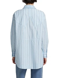 Romy Tie-Waist Poplin Shirt