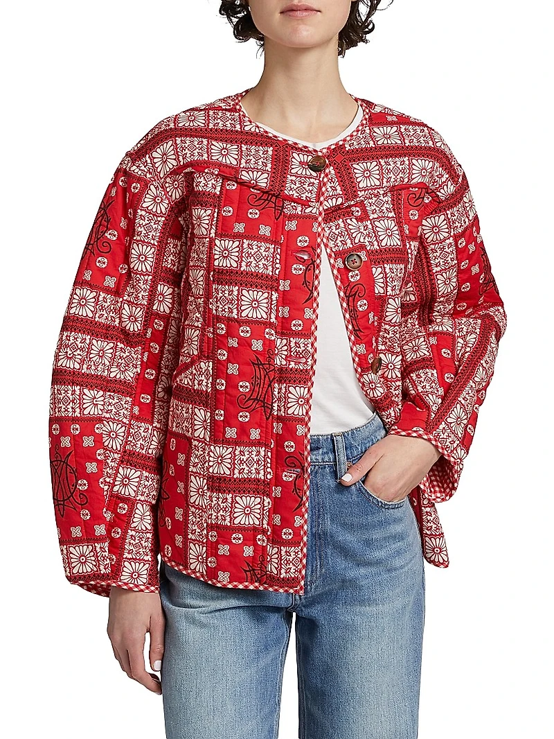 Macy Reversible Cotton Quilted Jacket