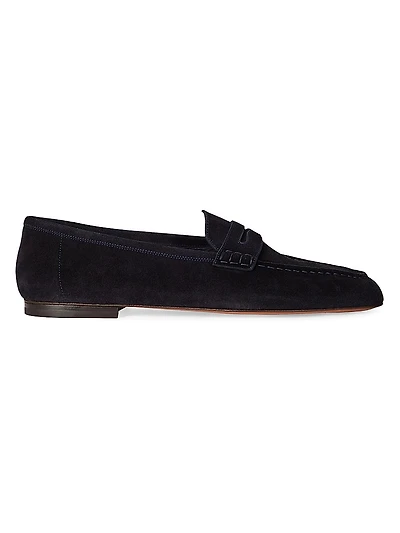 Collins Suede Penny Loafers