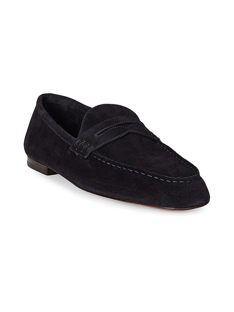 Collins Suede Penny Loafers