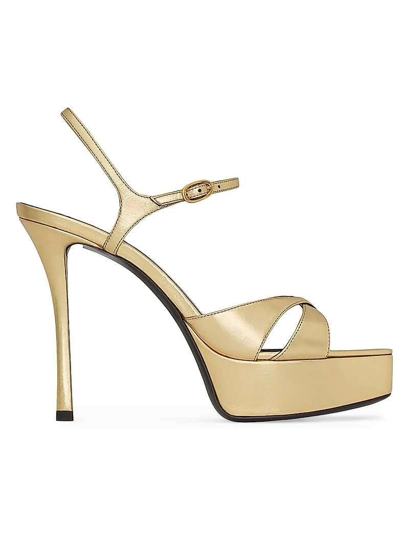 Debbie Platform Sandals Metallic Leather