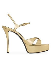 Debbie Platform Sandals Metallic Leather