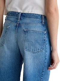 High-Rise Denim Bermuda Short