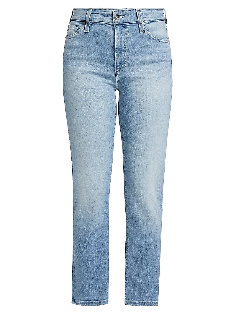 Mari Crop Mid-Rise Straight Jeans
