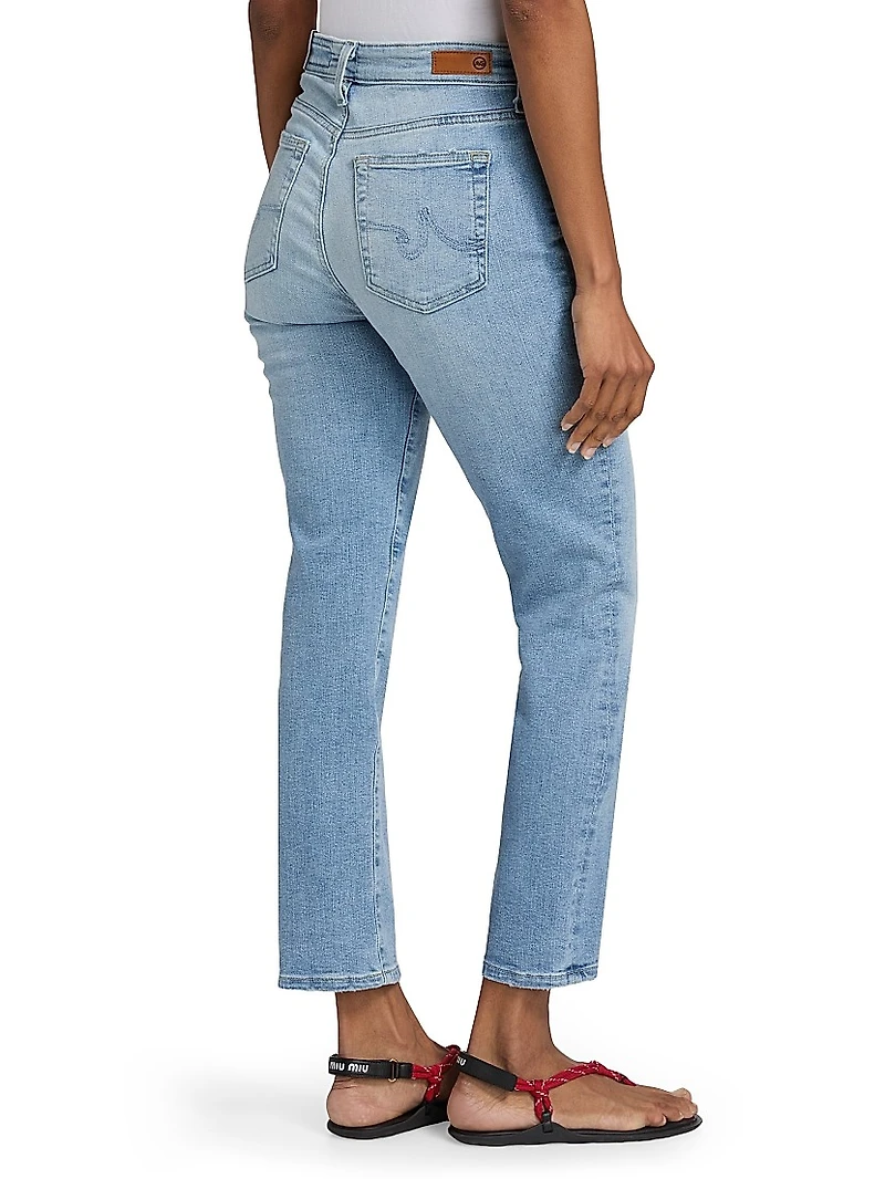 Mari Crop Mid-Rise Straight Jeans