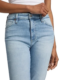Mari Crop Mid-Rise Straight Jeans