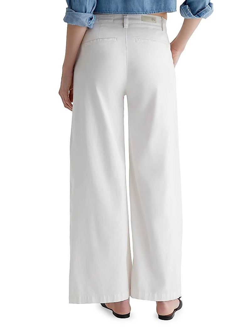 Caden Twill Wide-Leg Chino Pants