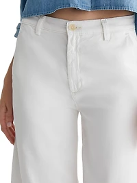 Caden Twill Wide-Leg Chino Pants