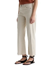 Saige Mid-Rise Straight-Leg Crop Jeans
