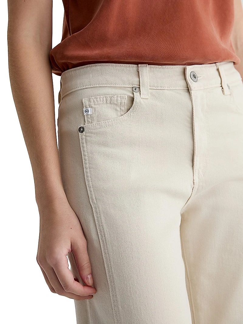 Saige Mid-Rise Straight-Leg Crop Jeans