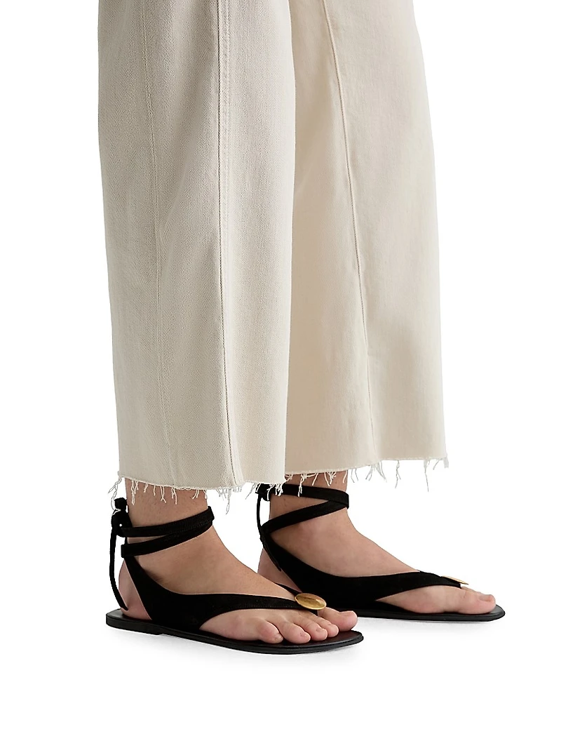 Saige Mid-Rise Straight-Leg Crop Jeans