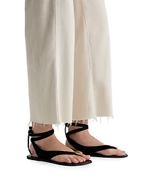 Saige Mid-Rise Straight-Leg Crop Jeans
