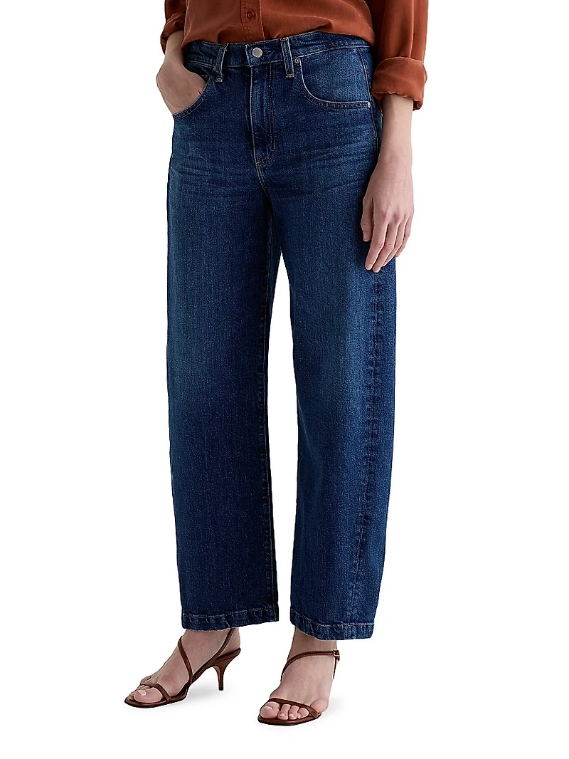 Hattie High-Rise Barrel-Leg Jeans