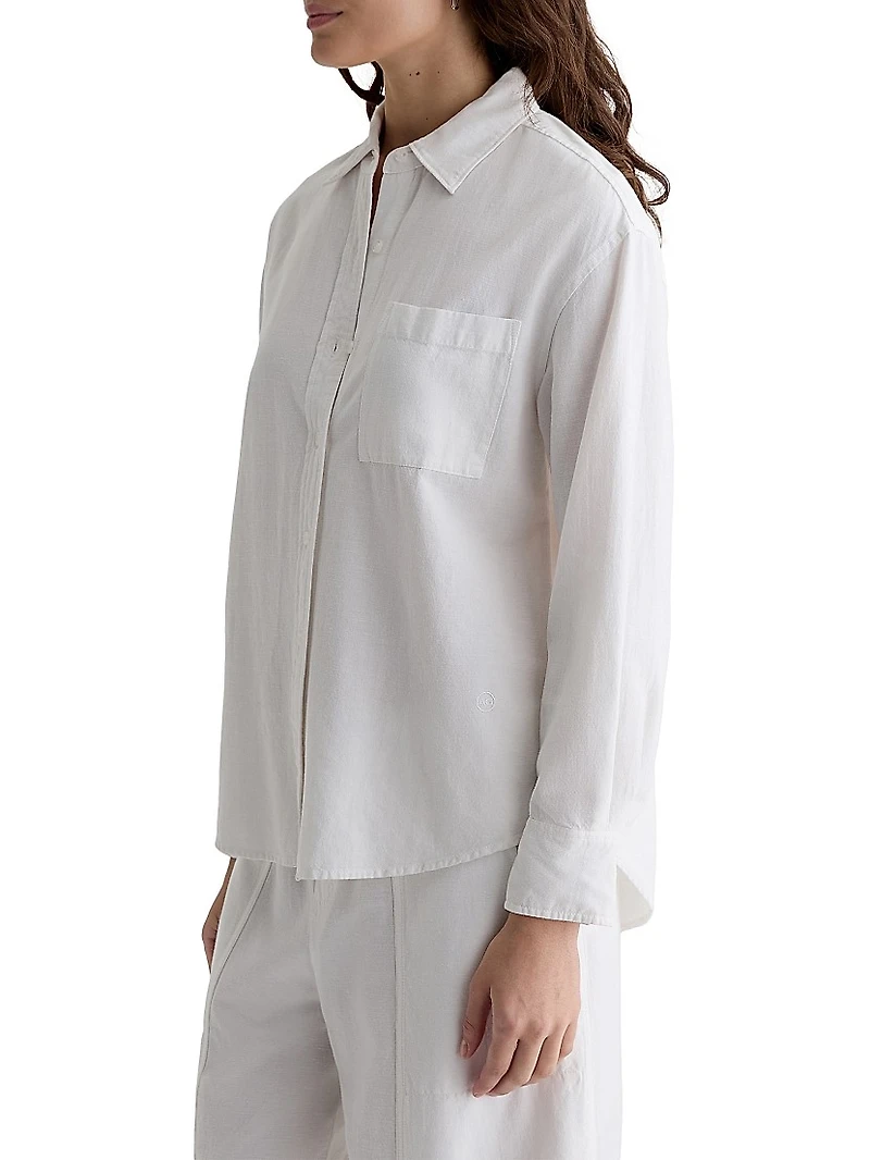 Addison Linen Button-Front Shirt