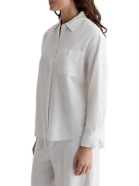 Addison Linen Button-Front Shirt