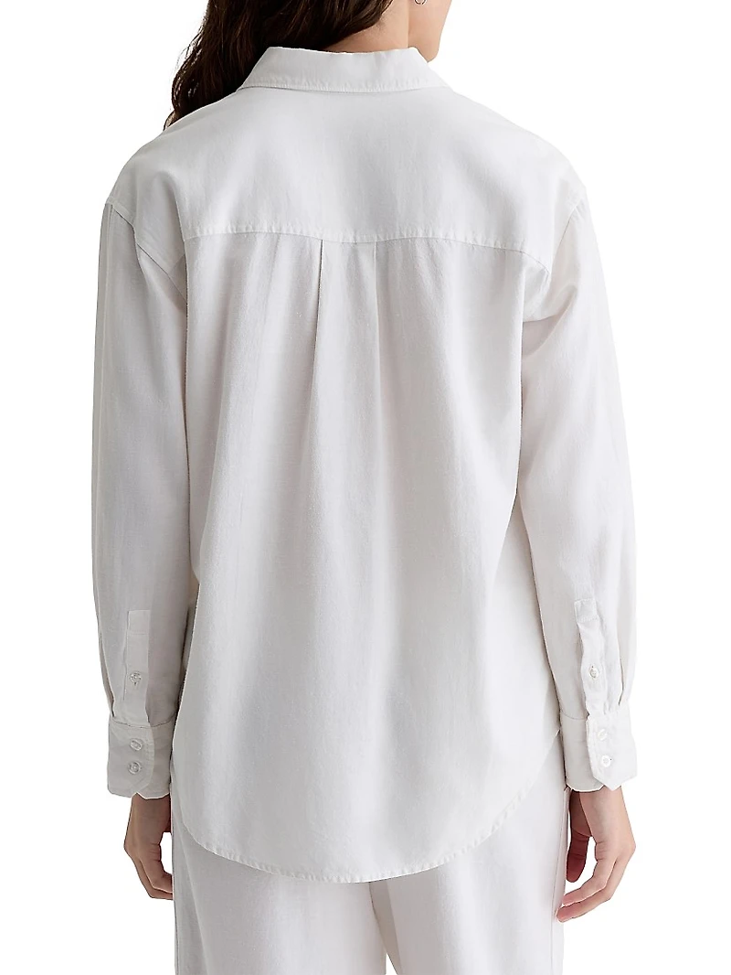 Addison Linen Button-Front Shirt