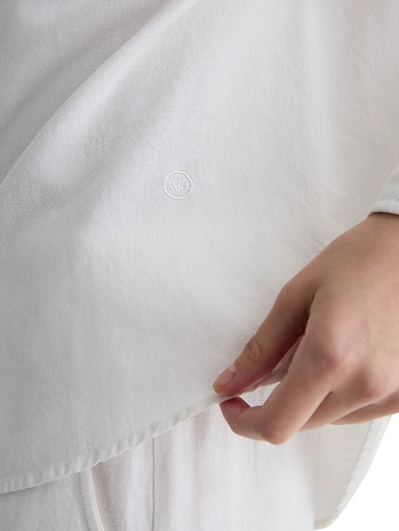 Addison Linen Button-Front Shirt