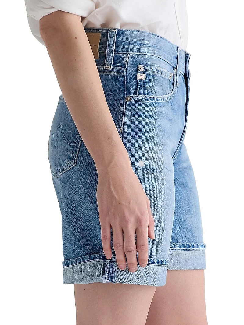 Mid-Rise Denim Bermuda Short